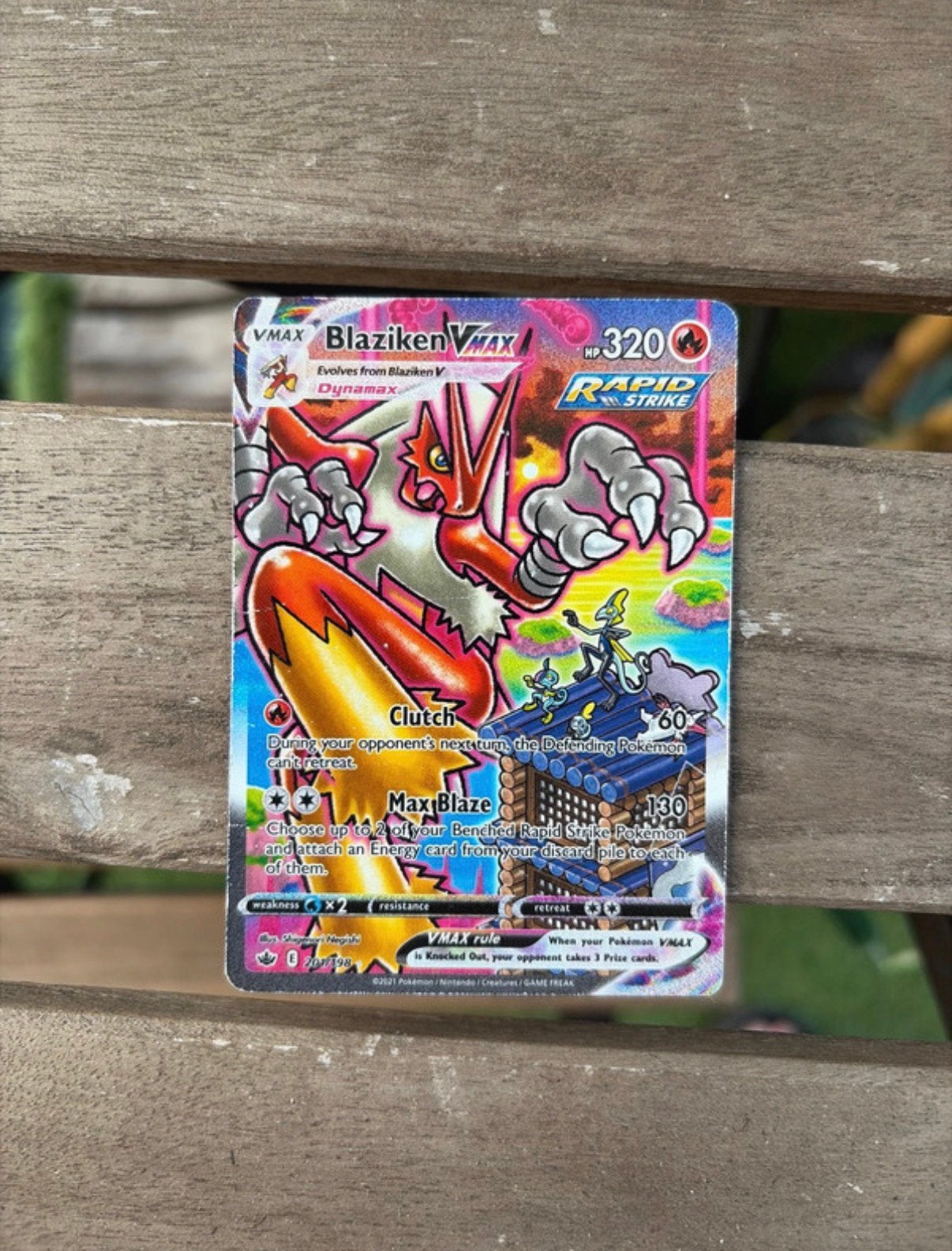Blaziken VMAX (Alternate Art Secret) 201/198 Chilling Reign, Hobby en Vrije tijd, Verzamelkaartspellen | Pokémon, Ophalen of Verzenden
