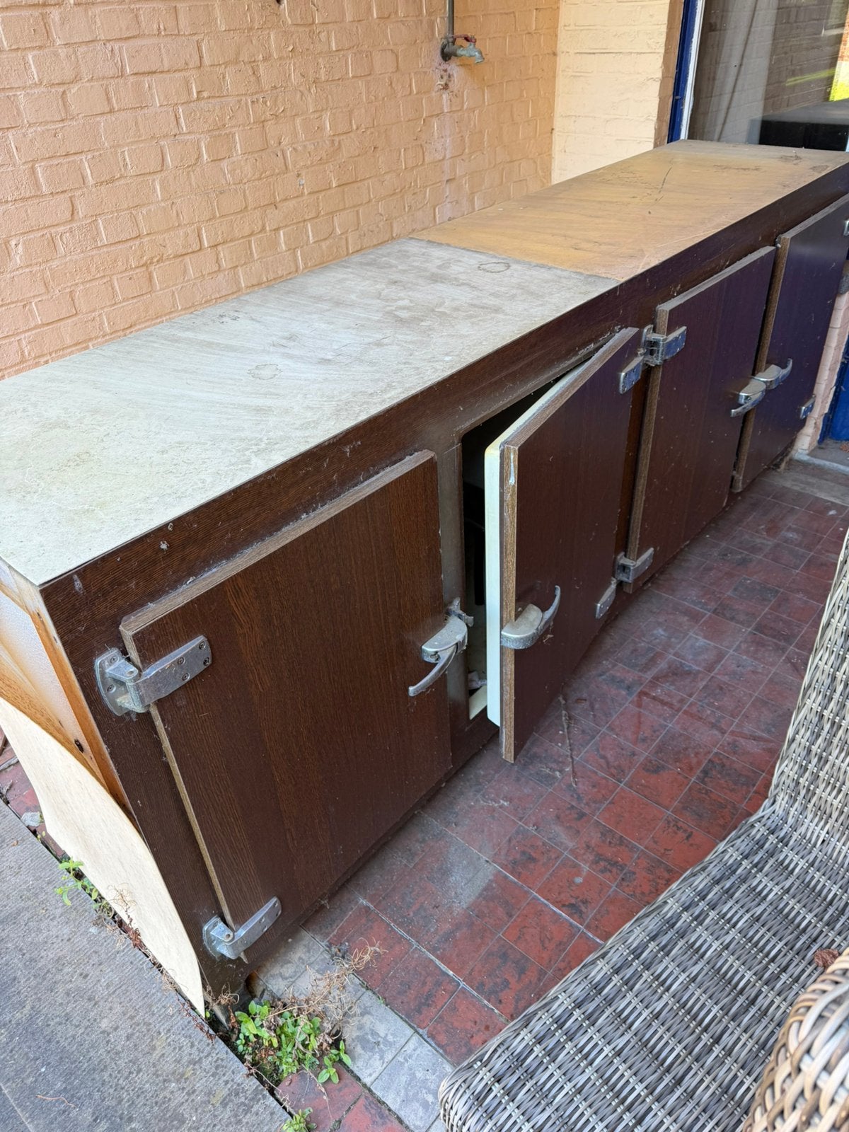 4deurs ijskast frigo gratis, 85 à 120 cm, Enlèvement, Utilisé, 200 litres ou plus
