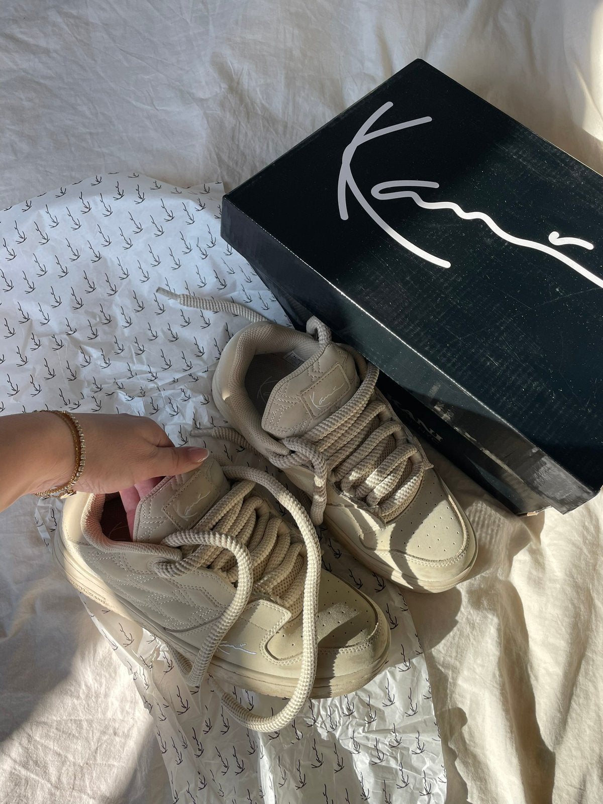 Sneakers Karl Lagerfeld marron clair, Enlèvement ou Envoi, Beige, Sneakers et Baskets, Comme neuf