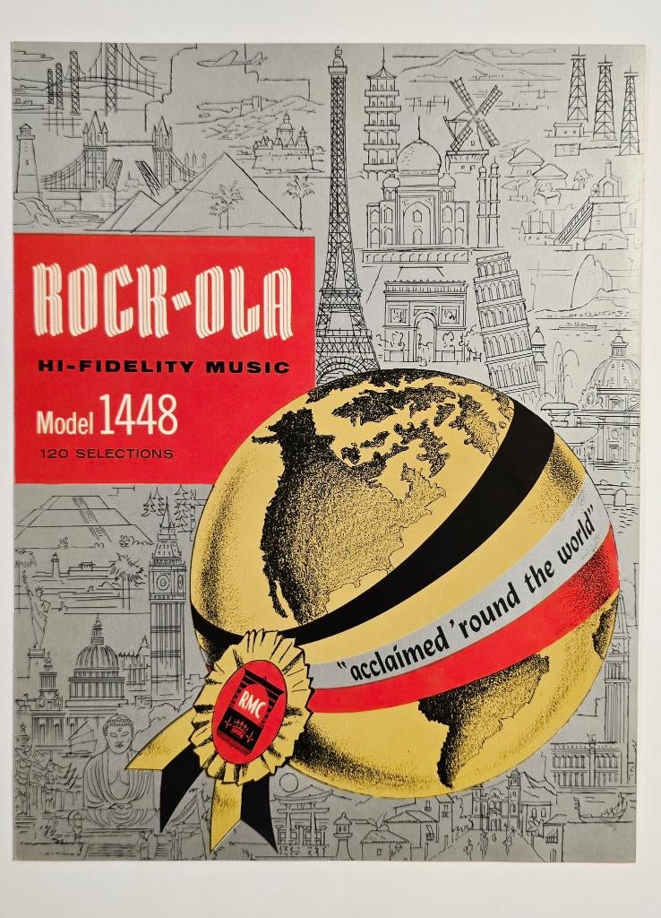ROCK-OLA Model 1448 Juke-Box 1955 original folders, Collections, Enlèvement ou Envoi, Utilisé