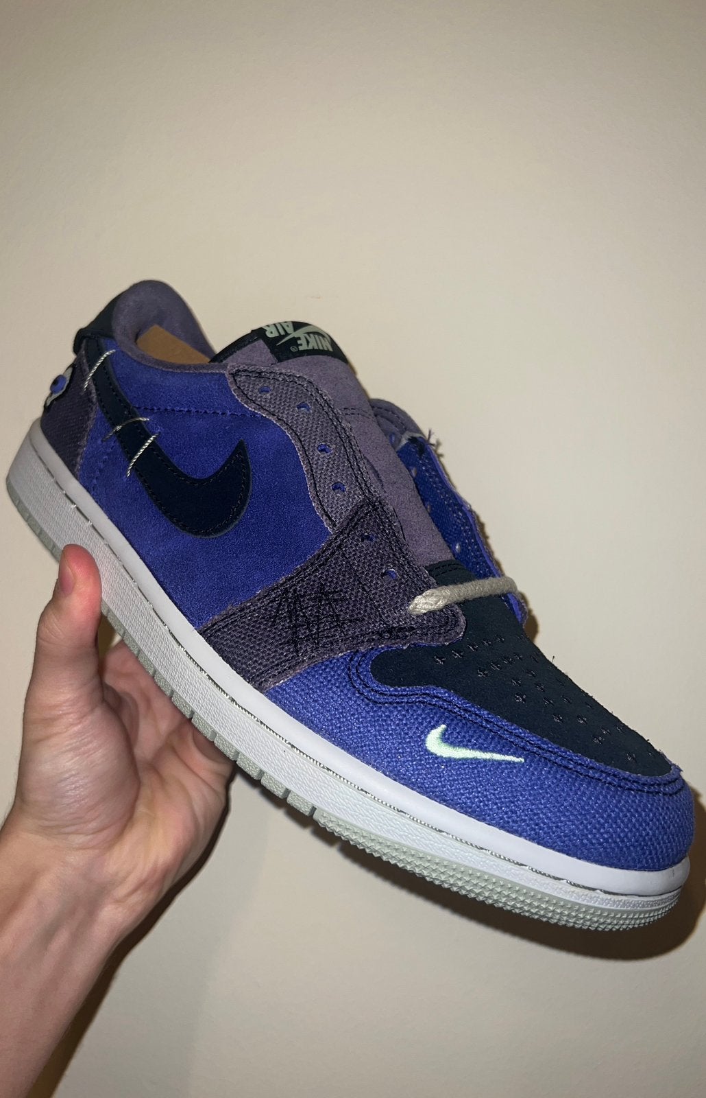 Air jordan 1 Retro Low OG, Ophalen, Blauw, Nieuw, Sneakers