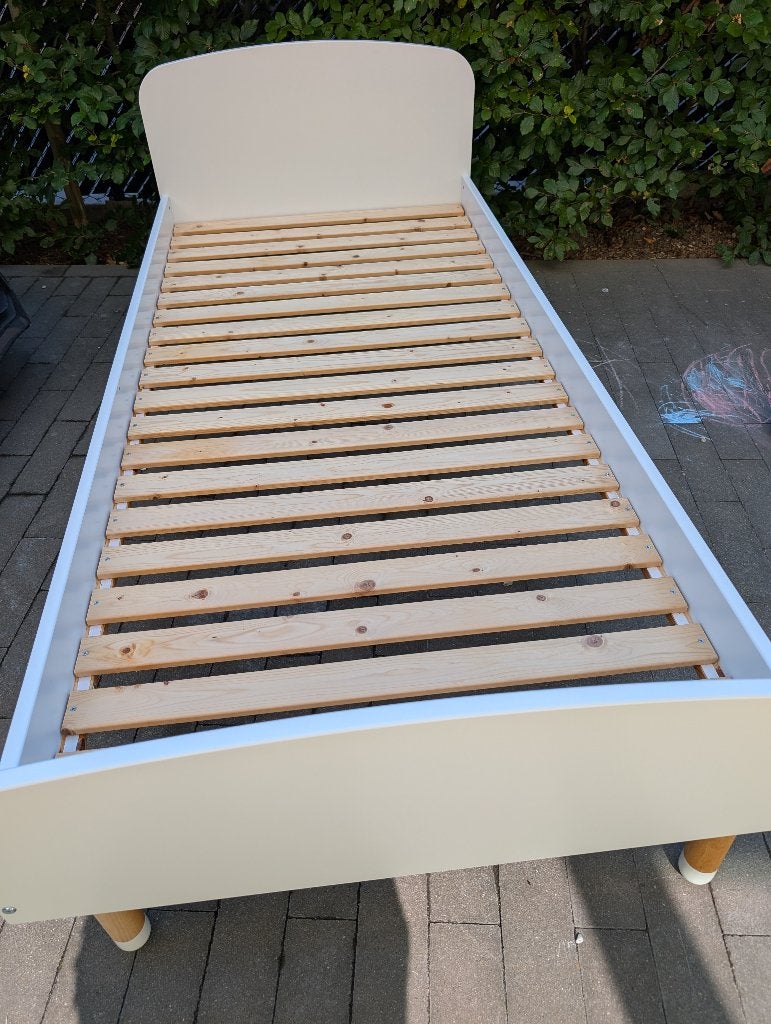 FLEXA éénpersoonsbed wit, Kinderen en Baby's, Kinderkamer | Bedden, Ophalen, Gebruikt, 180 cm of meer, 85 tot 100 cm