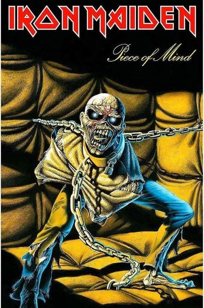 Iron Maiden - Piece of Mind - Textielposter off. merchandise, Ophalen of Verzenden, Nieuw