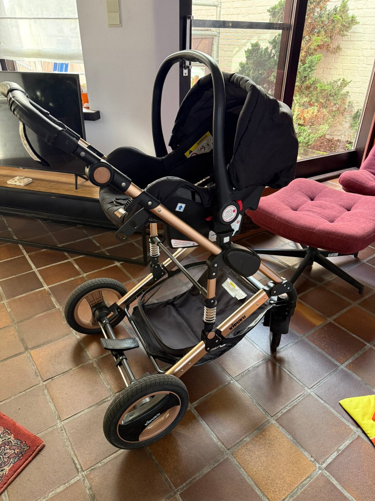 3 in 1 kinderwagen van Kiduku, Kinderen en Baby's, Gebruikt, Duowagen, Ophalen, Kinderwagen