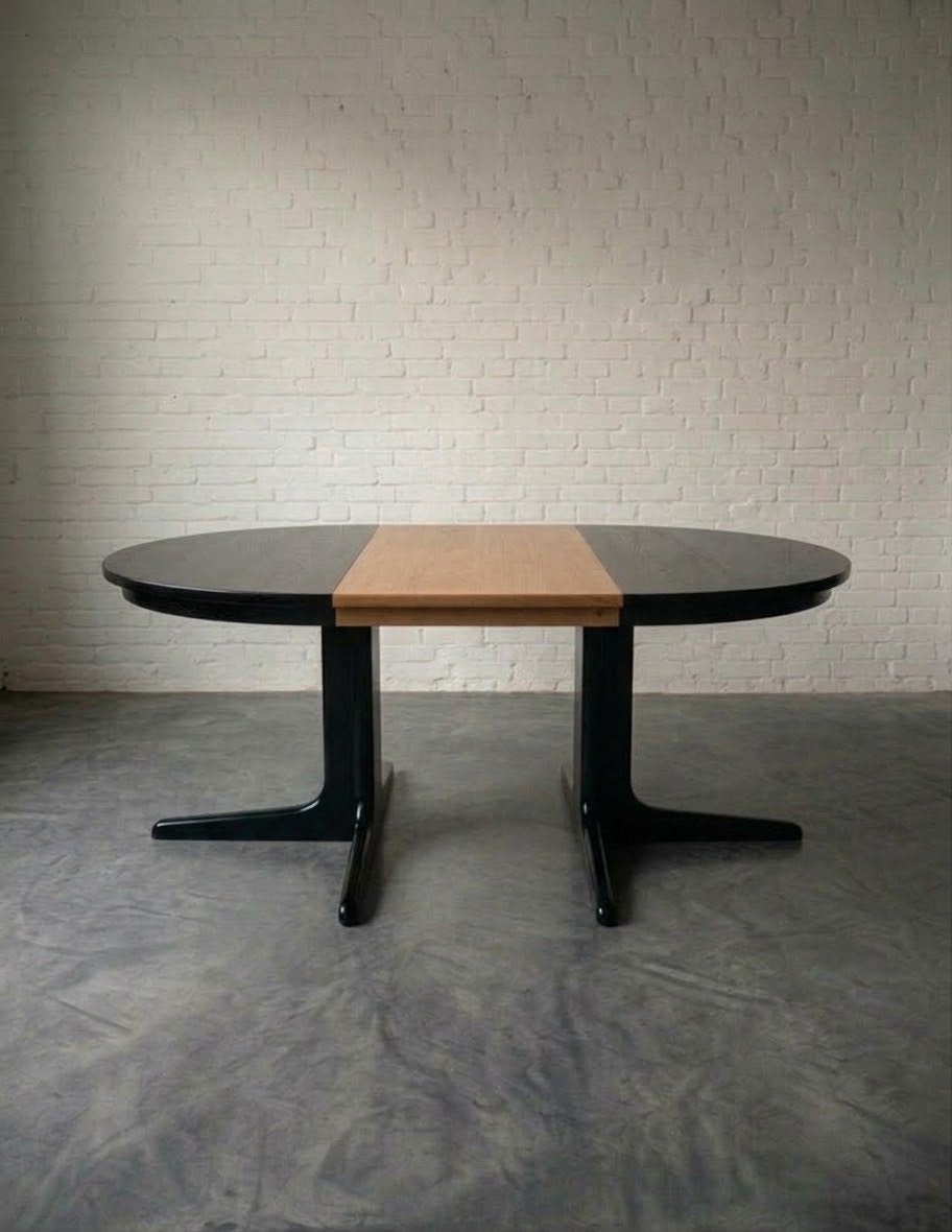 Vintage uitschuifbare tafel, Huis en Inrichting, Ophalen, Ovaal