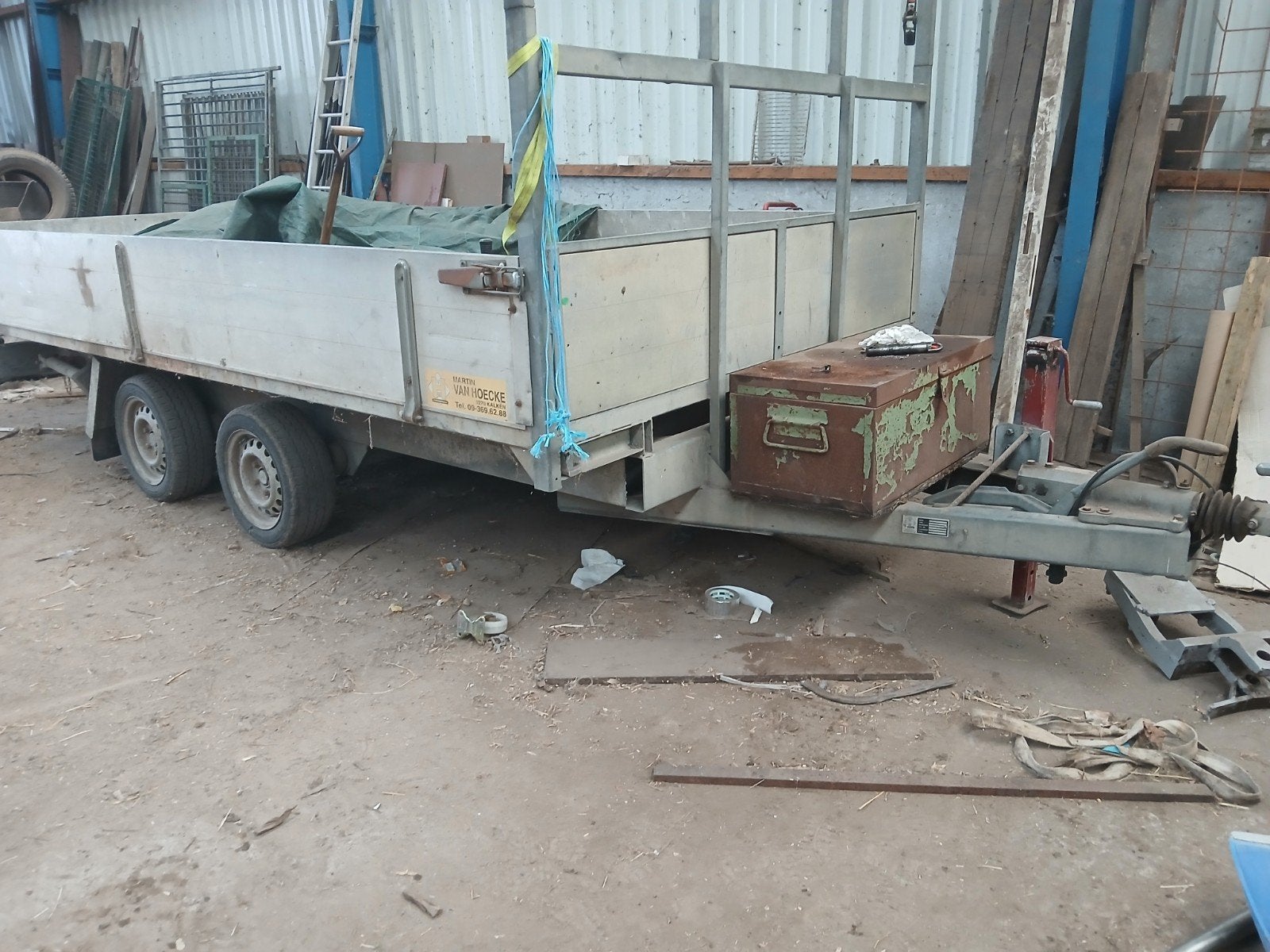 aanhangwagen ideaal voor achter tractor, Ophalen
