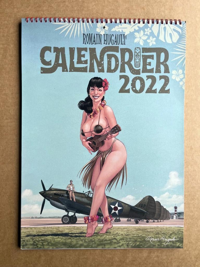 Calendrier Pin-up 2022 - Romain HUGAULT, Livres, BD, Envoi