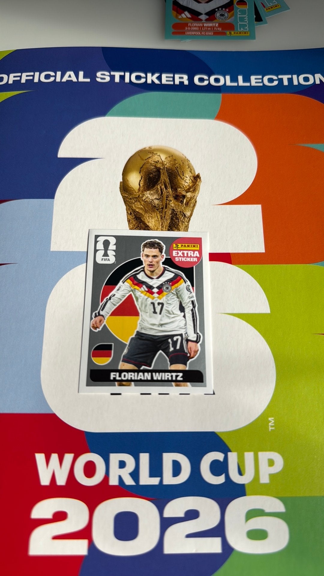 Florian Wirtz zilver panini sticker, Ophalen, Zo goed als nieuw, Sticker