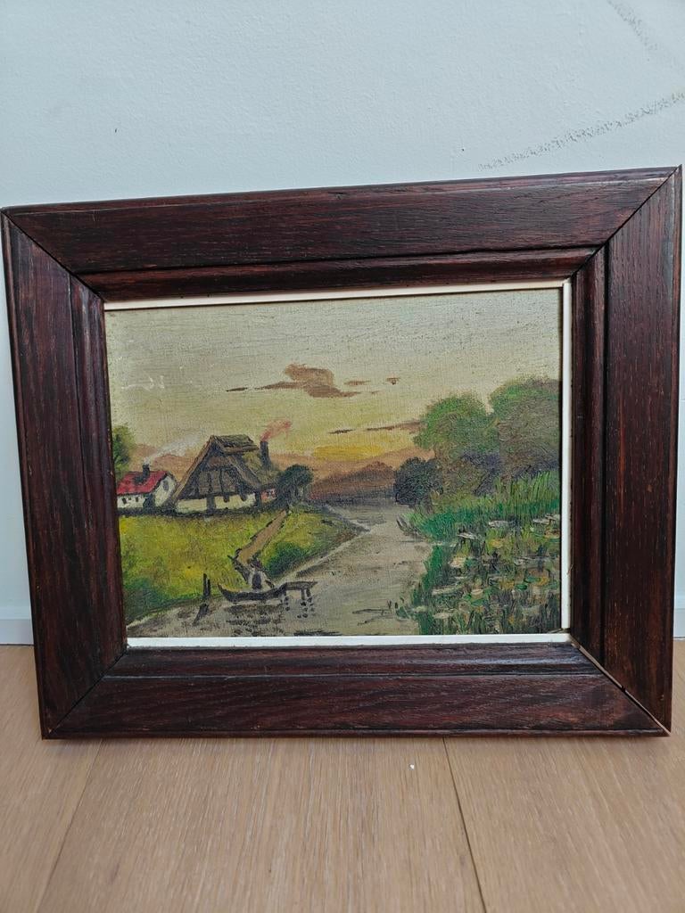 Klein olie schilderij, Ophalen