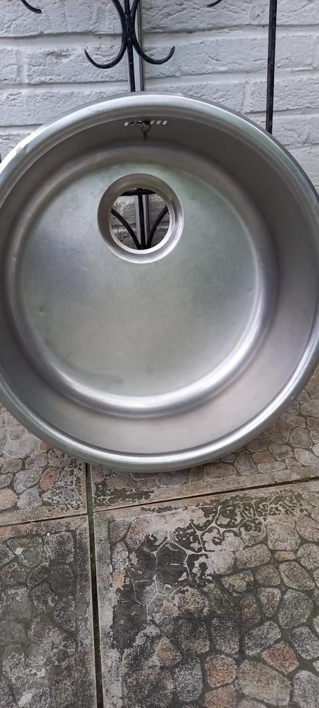 Ronde spoelbak van 100% roestvrij staal, Ophalen, Gebruikt