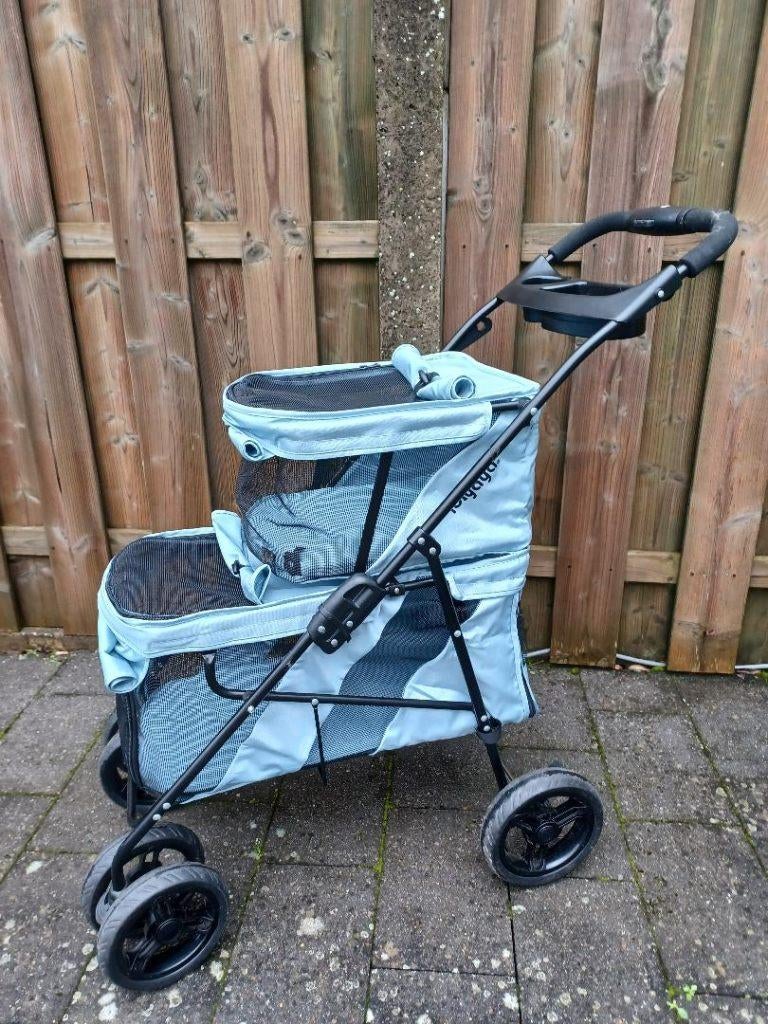 dubbele hondenbuggy, Animaux & Accessoires, Boîtes de transport, Comme neuf, Enlèvement