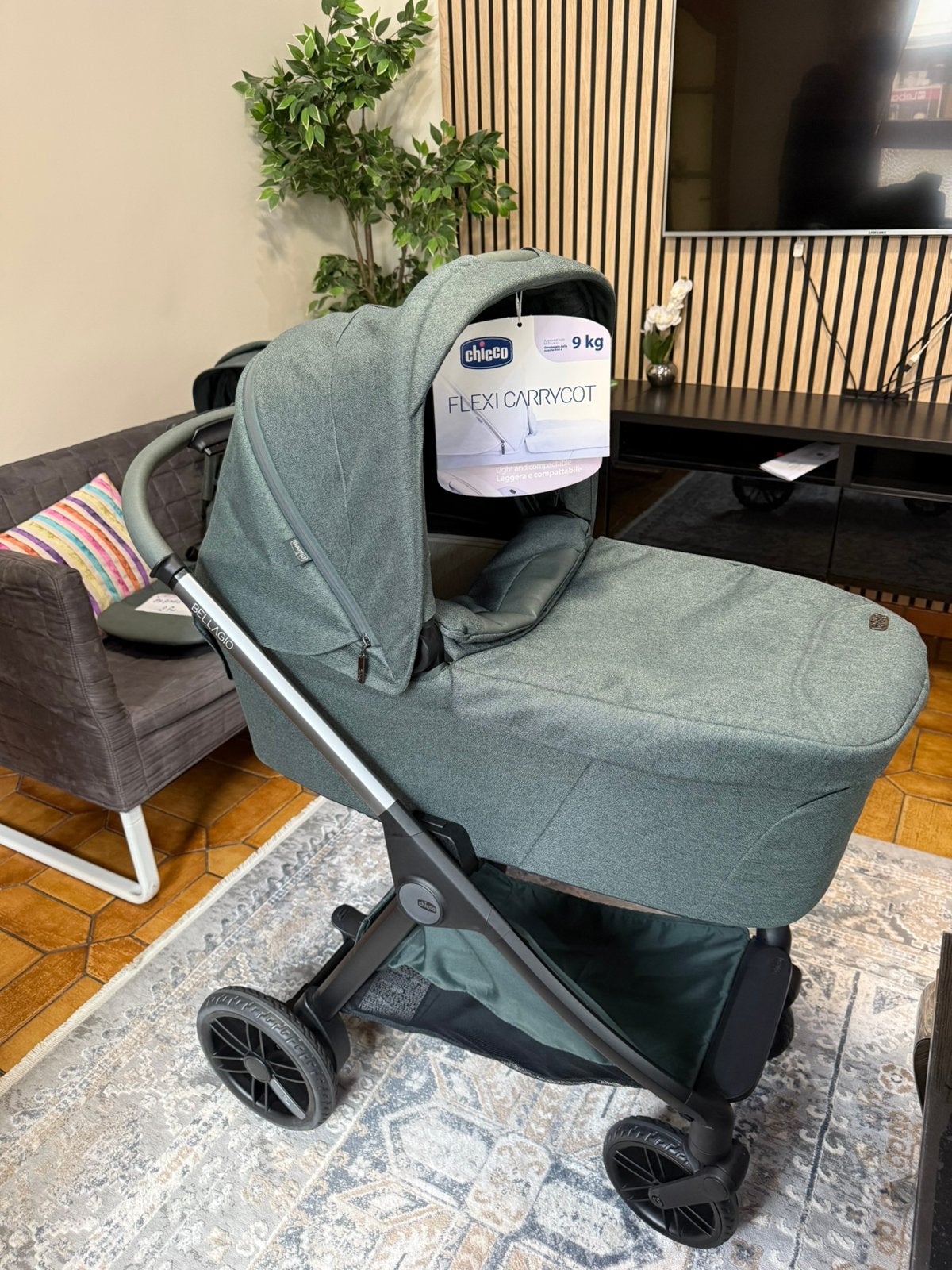 Poussette Chicco Bellagio 2 Green + Flexi carrycot NEUVE, Enlèvement, Neuf, Poussette, Avec nacelle