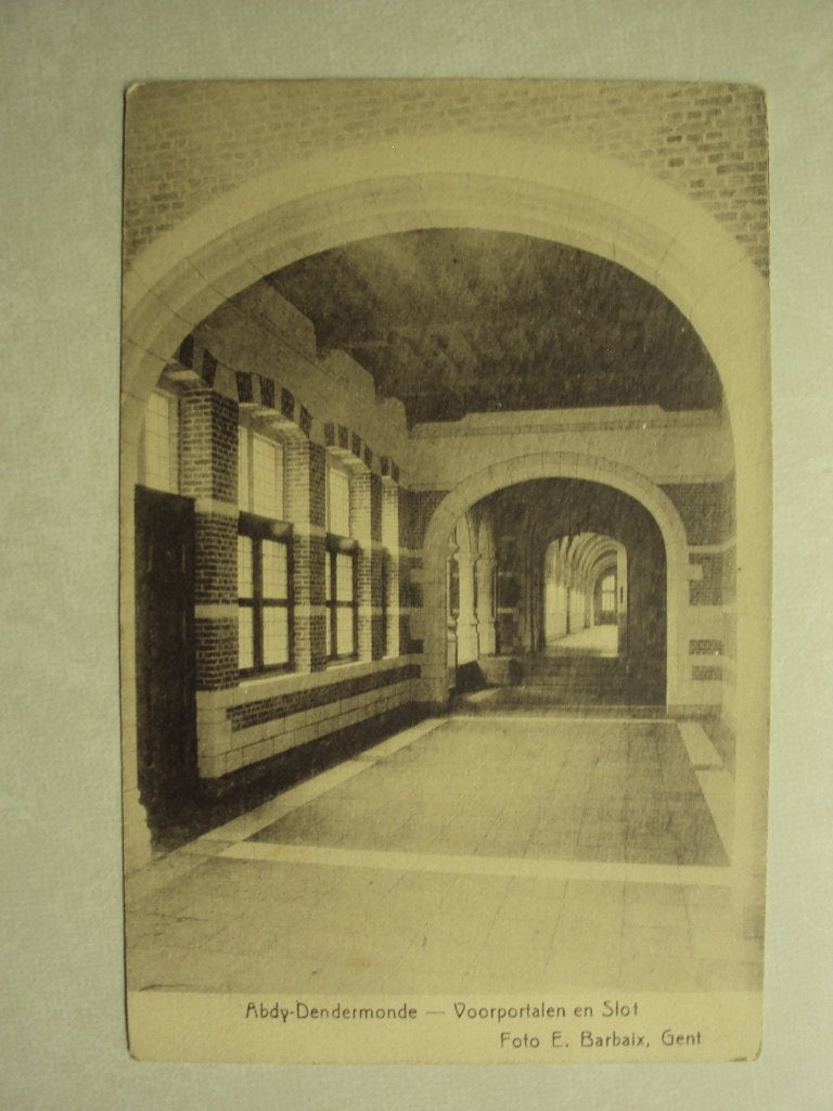57189 - ABDY DENDERMONDE - VOORPORTALEN EN SLOT  - 2 FOTO'S, Verzamelen, Postkaarten | België, Verzenden