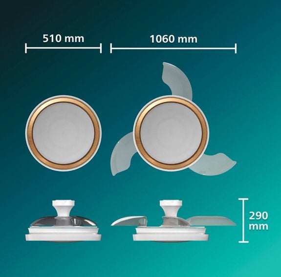 Philips Bliss LED plafondventilator, Electroménager, Enlèvement, Ventilateur avec télécommande, Comme neuf, Ventilateur de plafond
