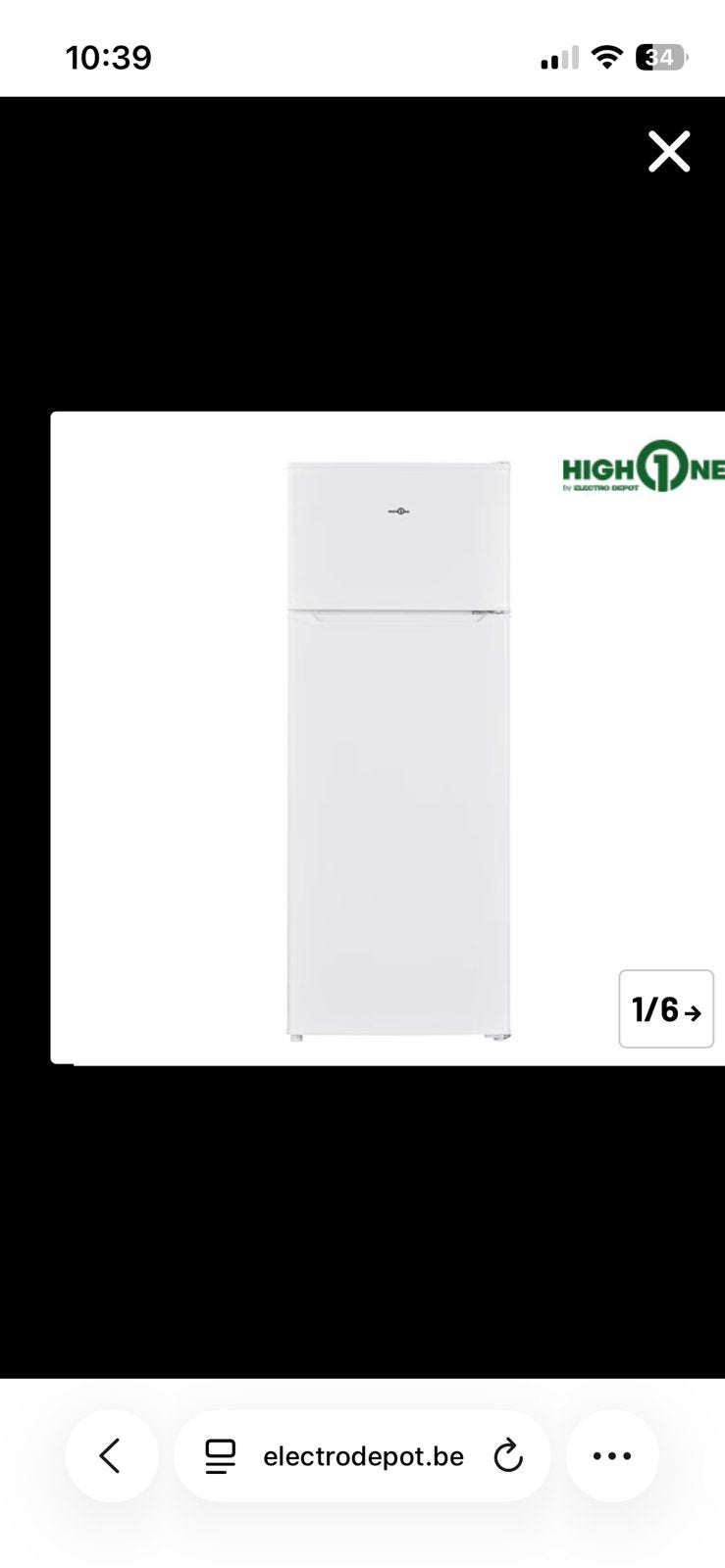 Frigo met kleine vriezer, Elektronische apparatuur, Koelkasten en IJskasten, Ophalen, Zo goed als nieuw