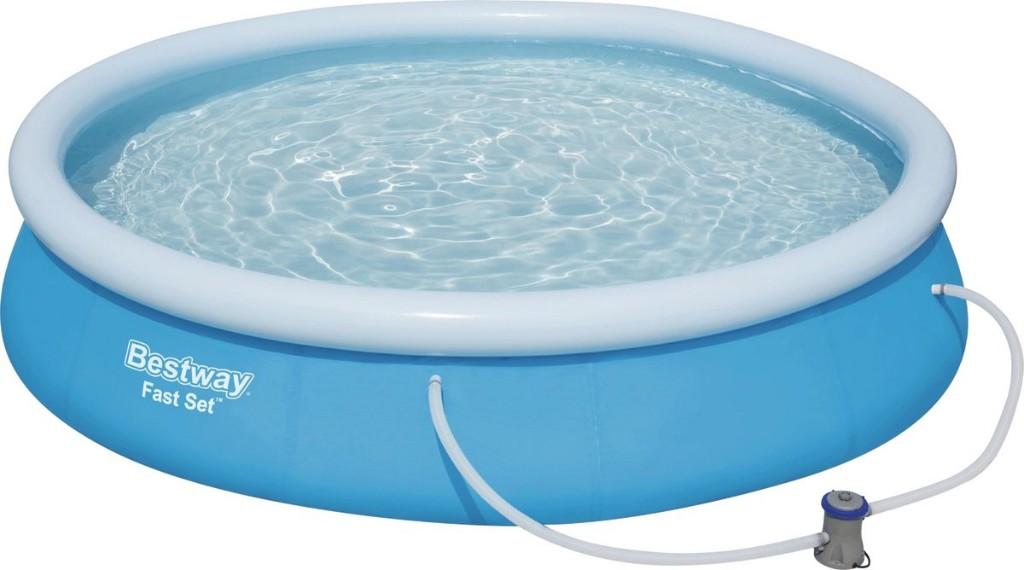 zwembad met grondzeil en solar afdekzeil, Ophalen, 80 tot 120 cm, Rond, 300 cm of meer