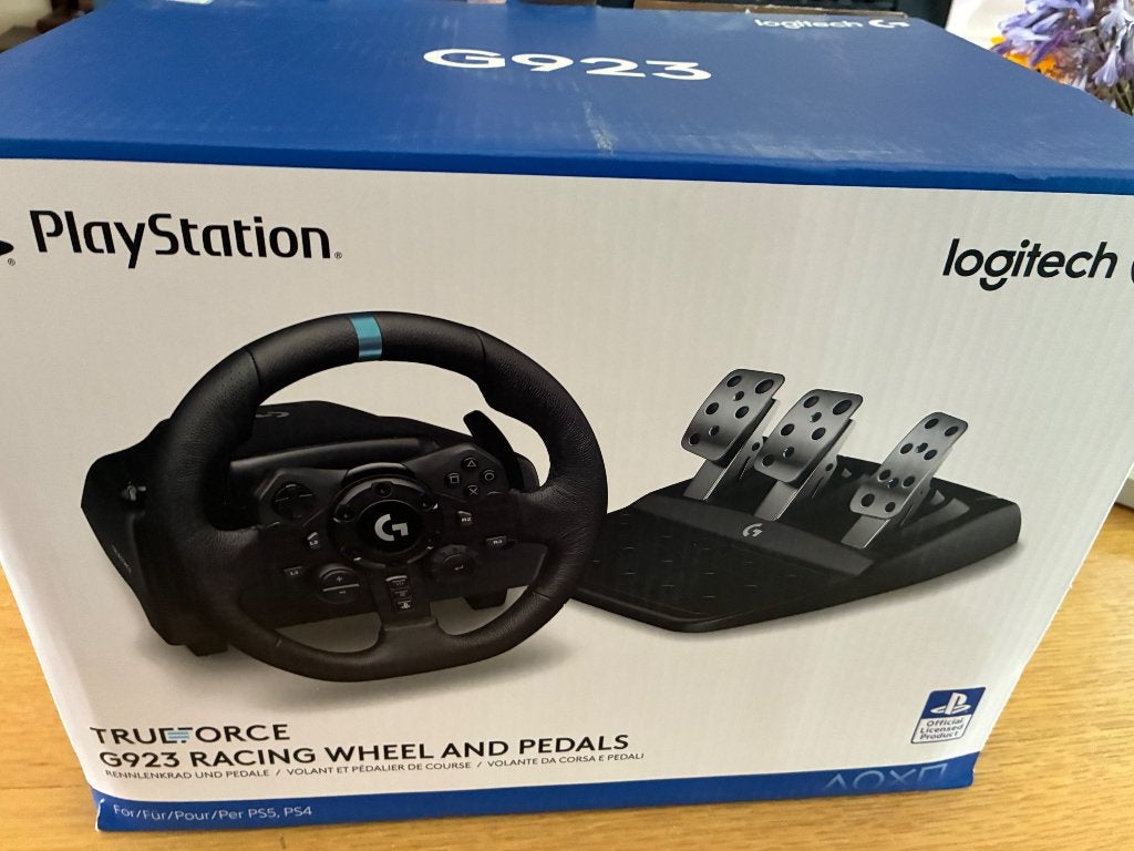 Volant PS5 Logitech G923 avec poker, Consoles de jeu & Jeux vidéo, Enlèvement, Comme neuf, Volant ou Pédales, PlayStation 5