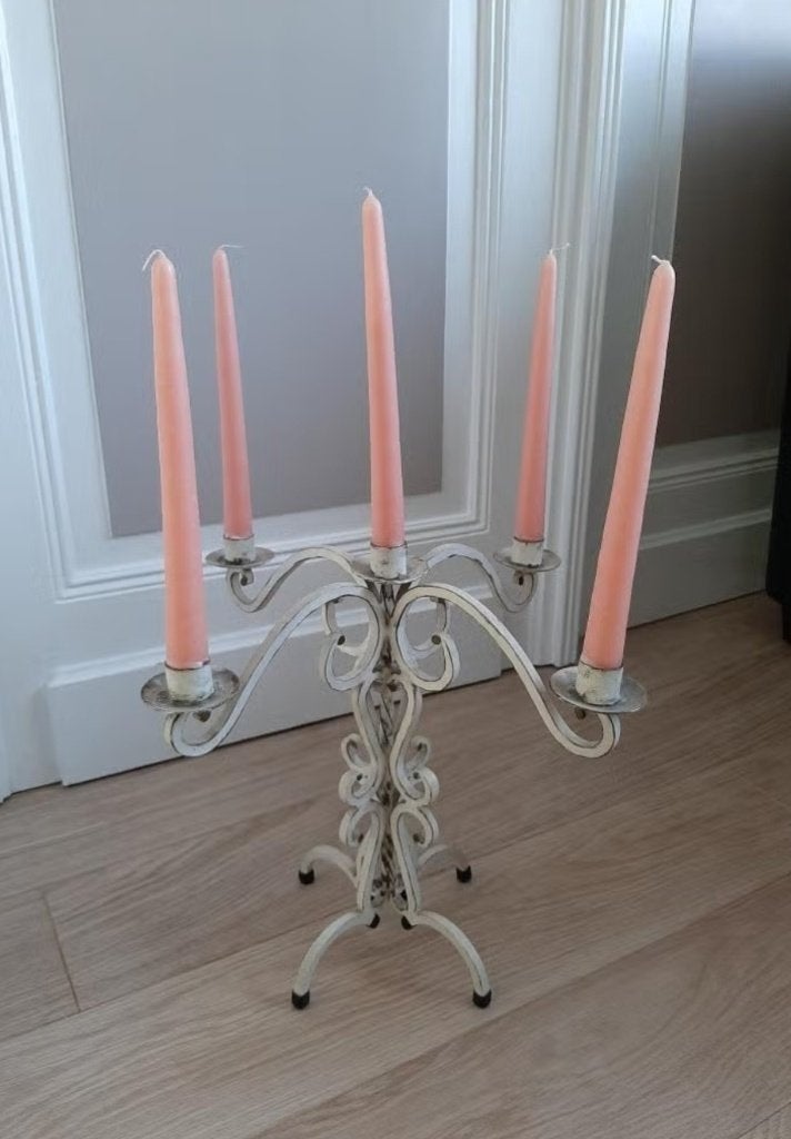 Brocante antieke mooie Kandelaar voor 5 kaarsen, Enlèvement ou Envoi