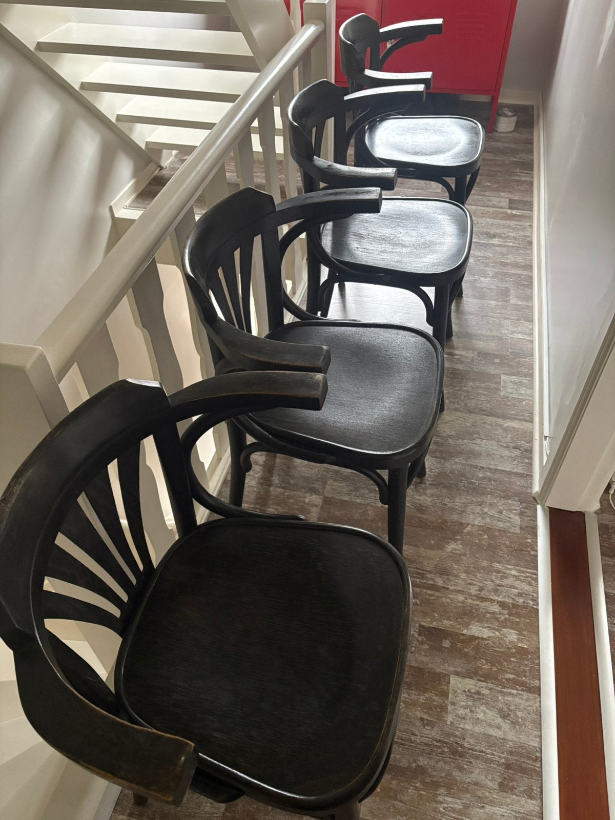 4 stuks Caféstoel, Huis en Inrichting, Ophalen, Bistro, Zwart, Zo goed als nieuw