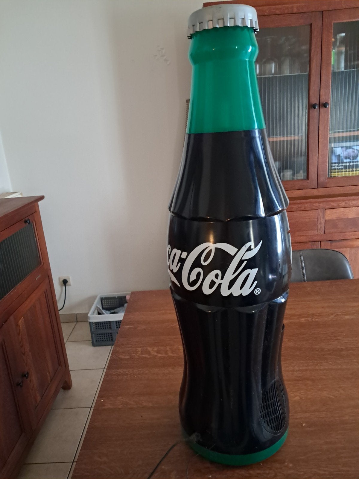 Coca-Cola fles met radio groot model 80cm, Ophalen