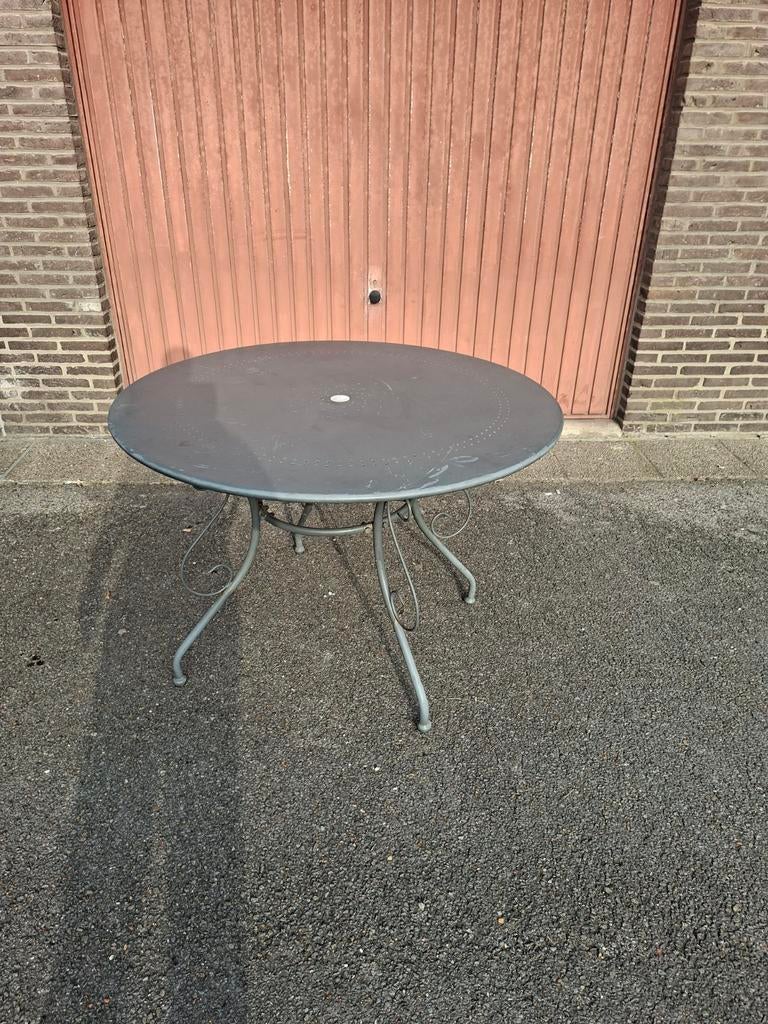 Tuintafel, Ophalen, Gebruikt, Rond, Metaal