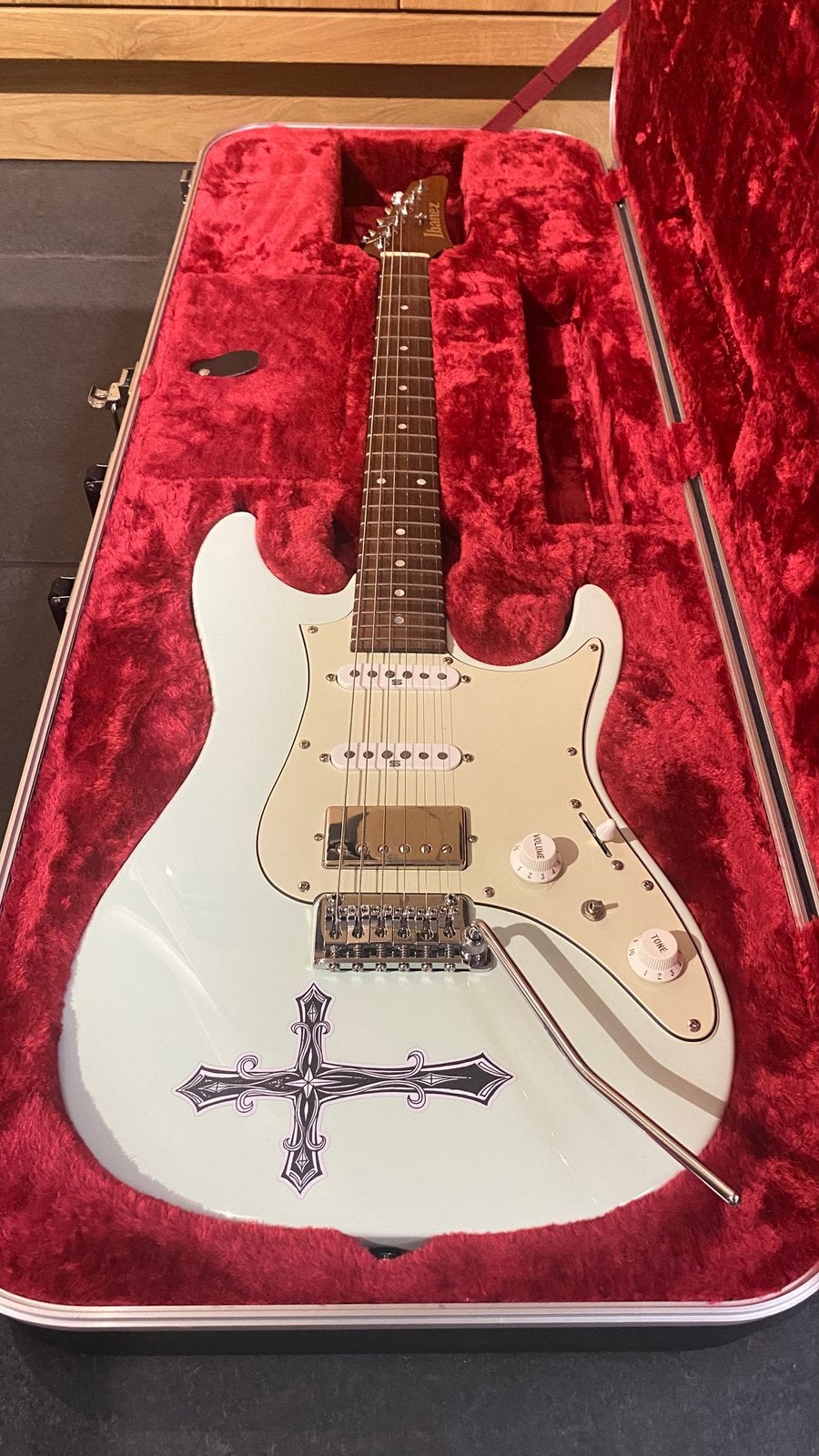 Ibanez AZ2204NW Prestige – Mint Green – Made in Japan, Enlèvement, Comme neuf, Ibanez