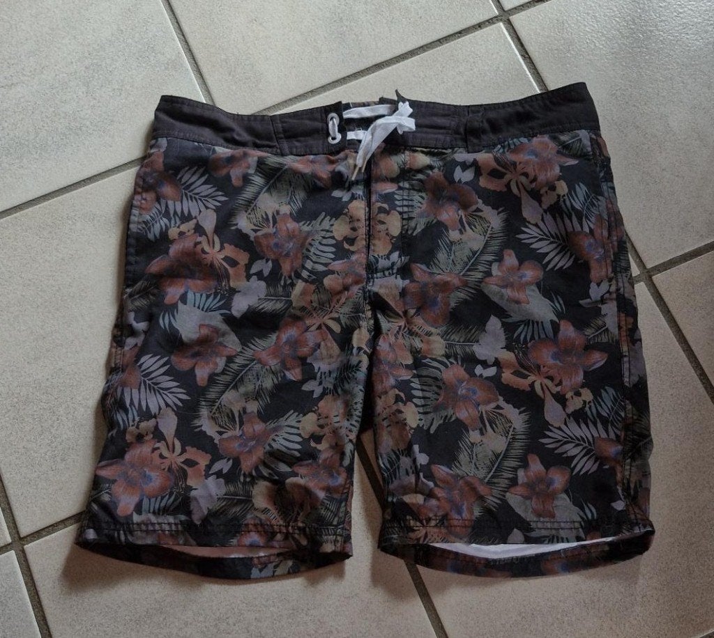 Maillots de bain/bermuda hommes Groggy de JBC-L-imprimé noir, Taille 52/54 (L), Short de bain, JBC, Noir