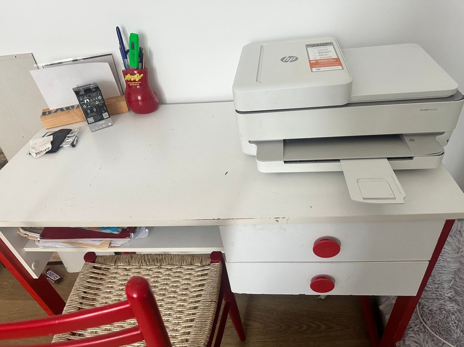 Bureau en stoel, Ophalen, Gebruikt