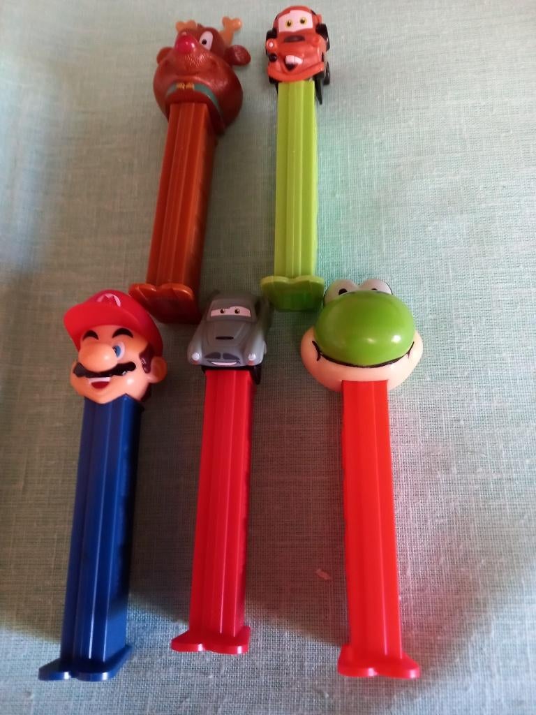 5 PEZ houdertjes, Ophalen, Gebruikt