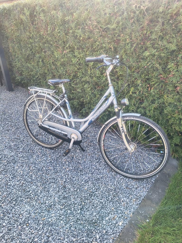 Blauwgrijze damesfiets 49", Fietsen en Brommers, Gebruikt, 47 tot 50 cm, Versnellingen, Trommelrem