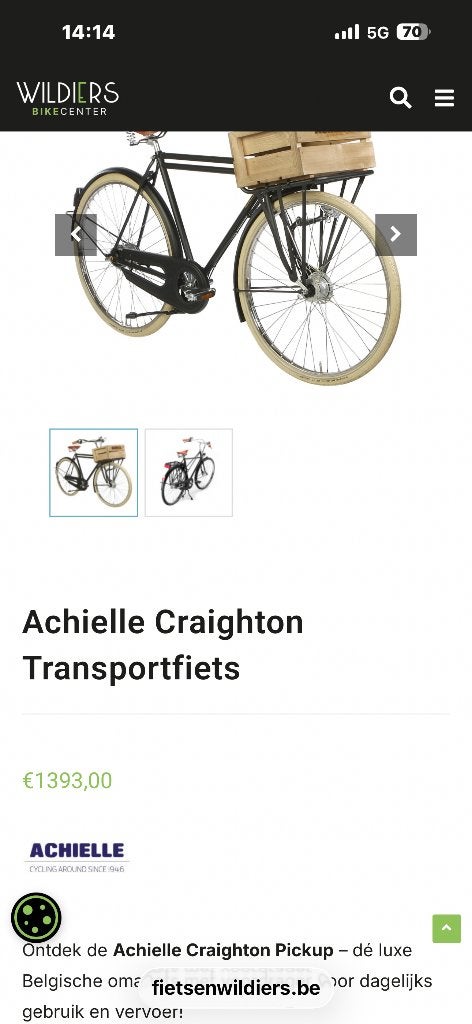 Achielle heren transport fiets, Gebruikt, Versnellingen, Ophalen, Overige merken