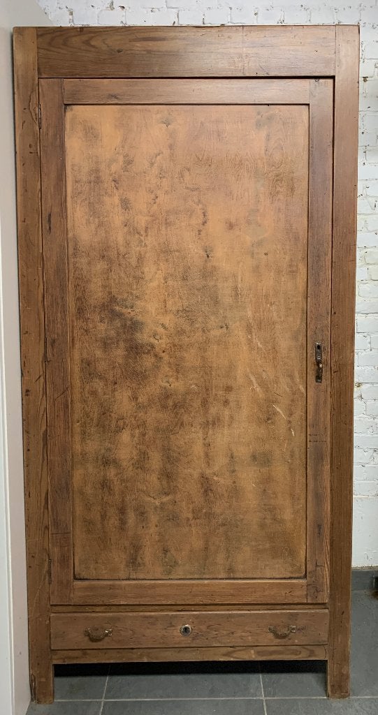 Vintage authentieke houten eendeurskast, Huis en Inrichting, Ophalen, Gebruikt