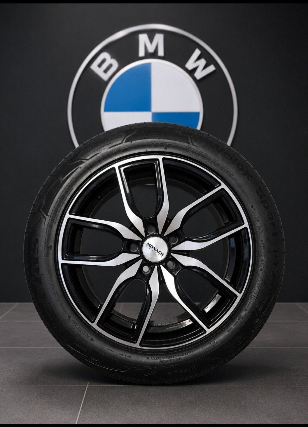 bmw  Monaco MC11 Gloss black velgen met banden!!!  18ich, Auto-onderdelen, 18 inch, Gebruikt, Velg(en), Ophalen of Verzenden