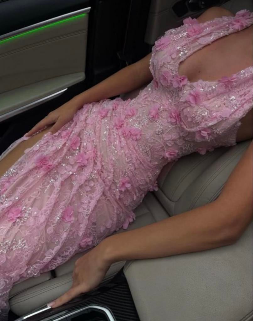 Robe longue, Taille 38/40 (M), Enlèvement ou Envoi, Rose, Robe de cocktail