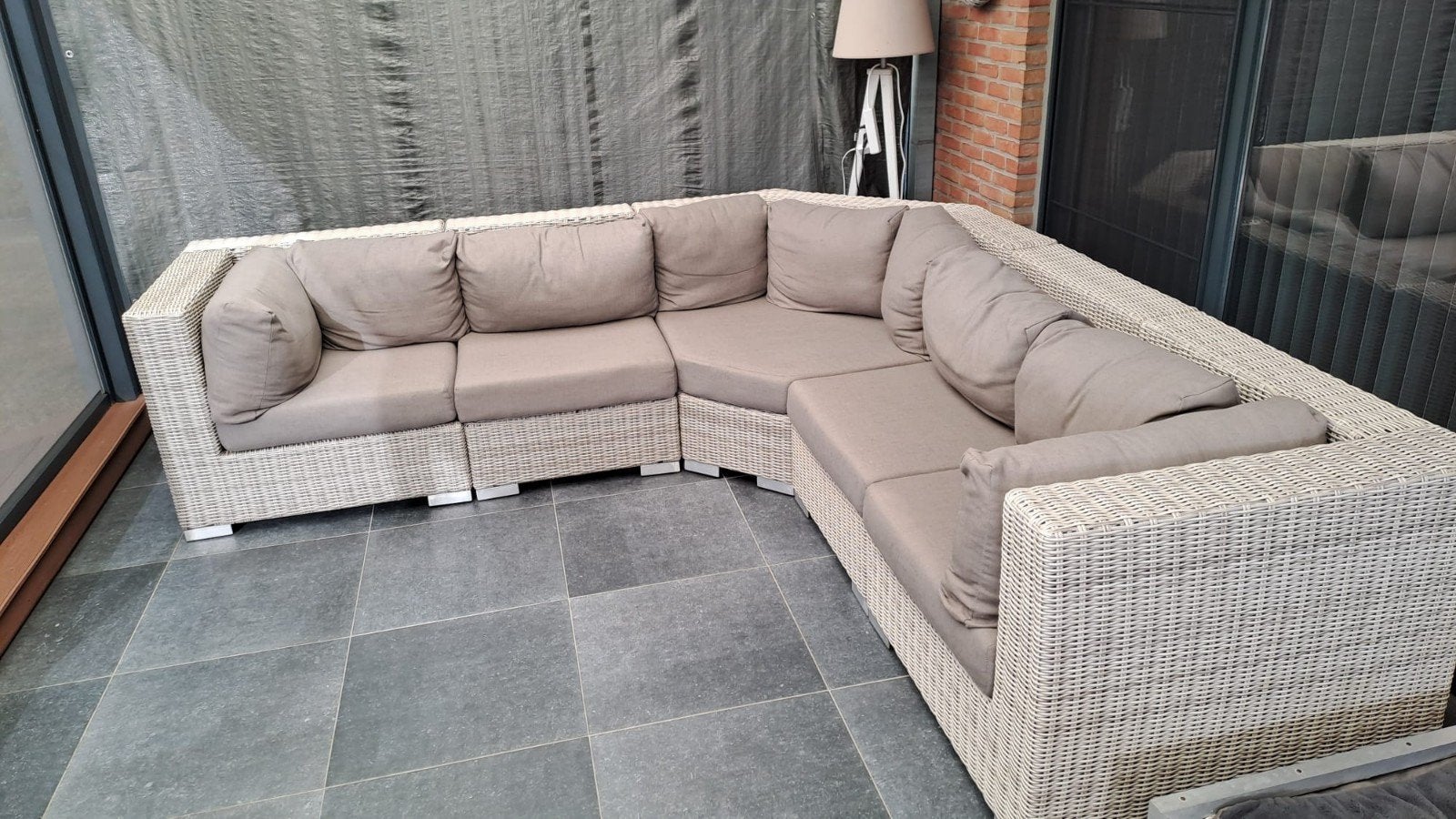lounge, 1pers zetel en 2 bijzettafeltjes., Tuin en Terras, Tuinsets en Loungesets, Ophalen, Gebruikt, 6 zitplaatsen, Loungeset