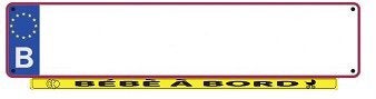 Support-plaque immatriculation « BÉBÉ À BORD », Neuf, Enlèvement ou Envoi, ., .