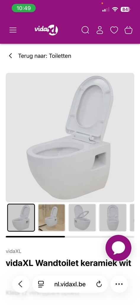 wc met inbouw spoelbak VidaXL, Doe-het-zelf en Bouw, Ophalen, Nieuw, Steen, Toilet