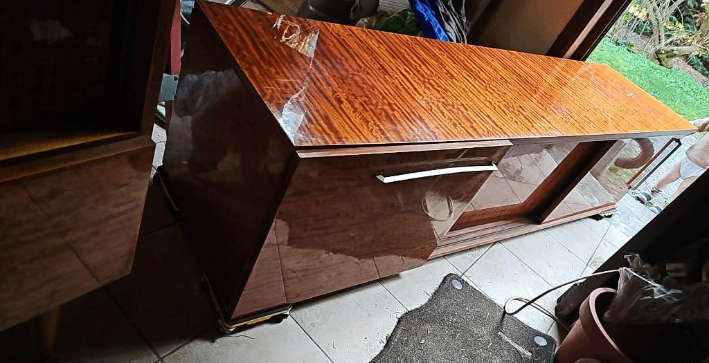 vitrine et buffet vintage '70 salle a manger, Enlèvement, Utilisé, Vintage