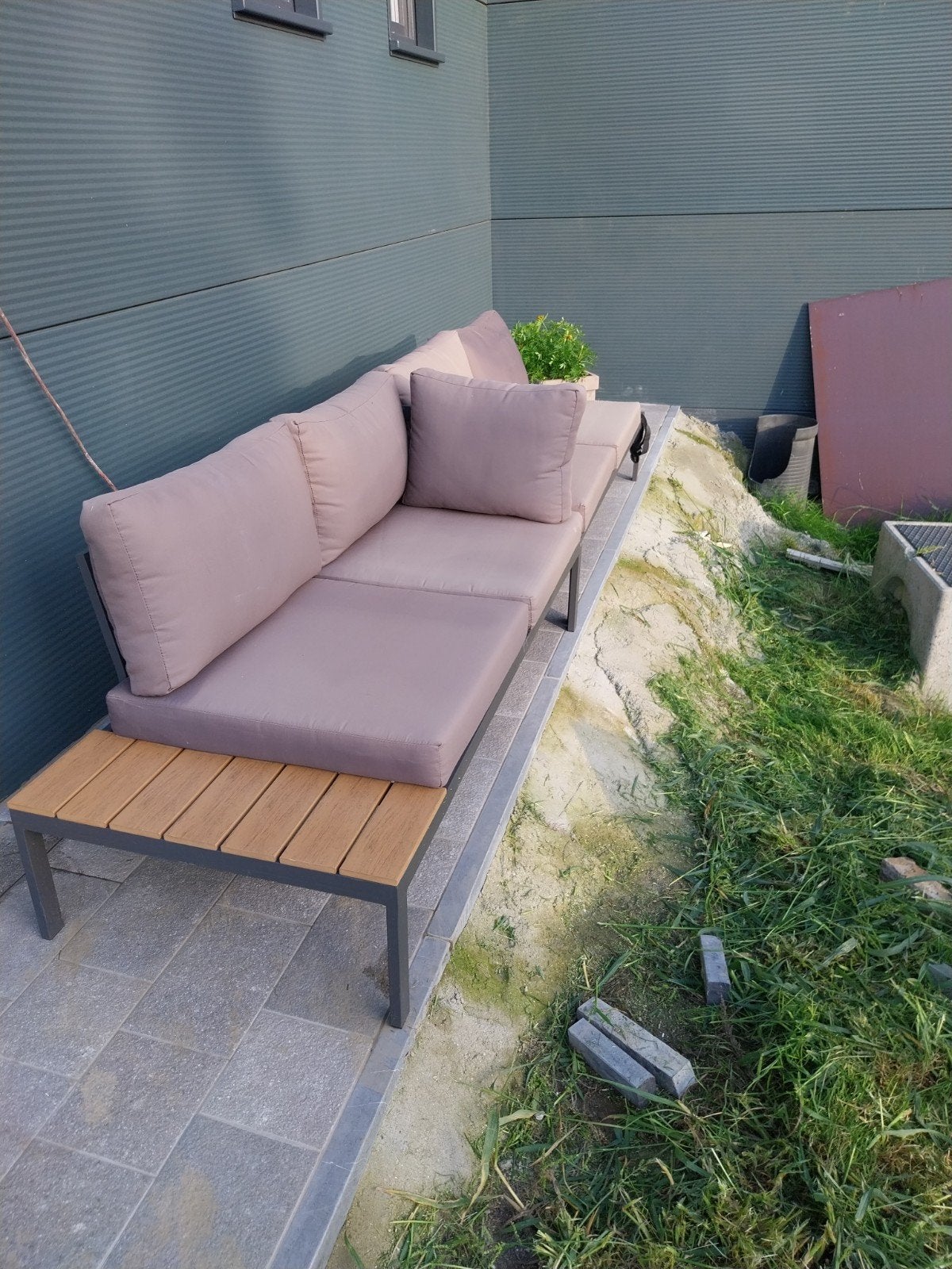 tuinzetels, Tuin en Terras, Ophalen, 4 zitplaatsen, Gebruikt, Aluminium
