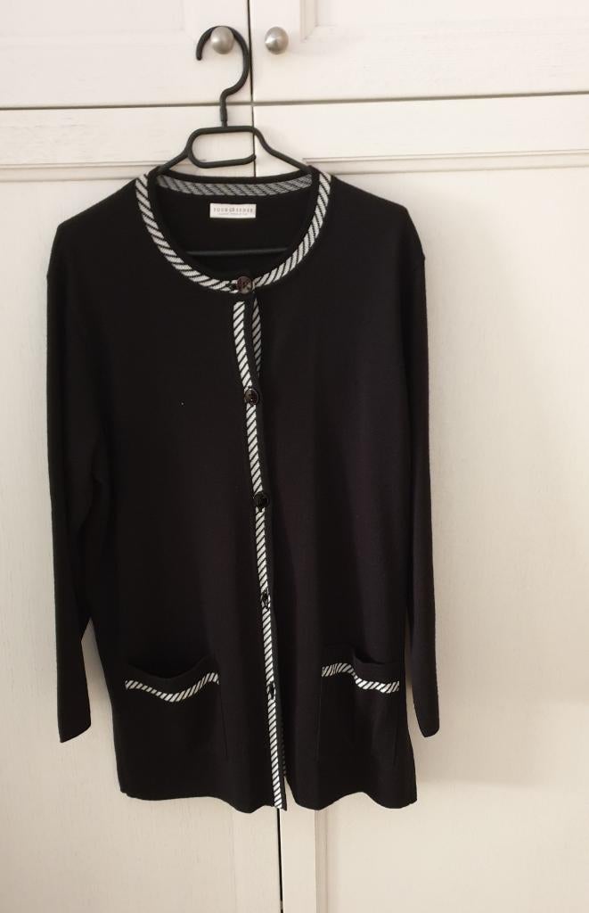 1 GILET — 3/4 — Taille L — Noir, Vêtements | Femmes, Pulls & Gilets, Enlèvement ou Envoi, Comme neuf, Taille 42/44 (L), Noir