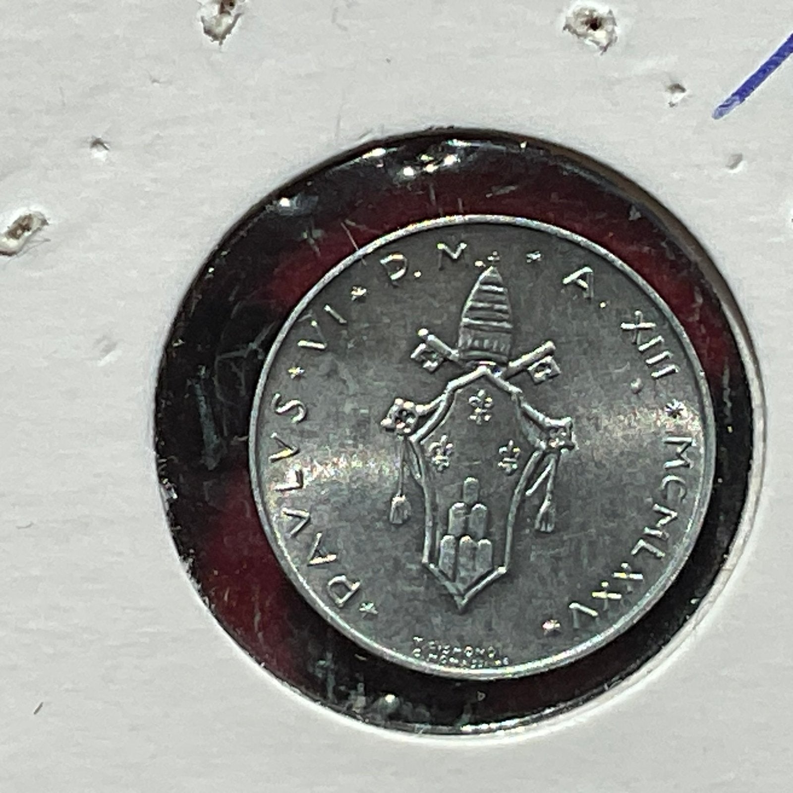 Cité du Vatican - Belle pièce de 1 lire  - 1975, Envoi, Italie, Monnaie en vrac