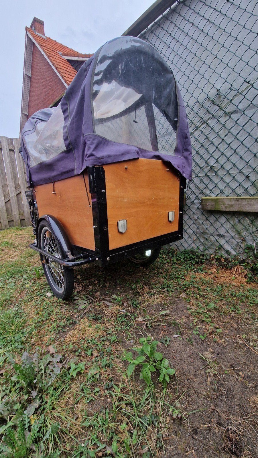 zwarte elektrische bakfiets, 3 kinderen, Zo goed als nieuw, Elektrisch, Schijfrem