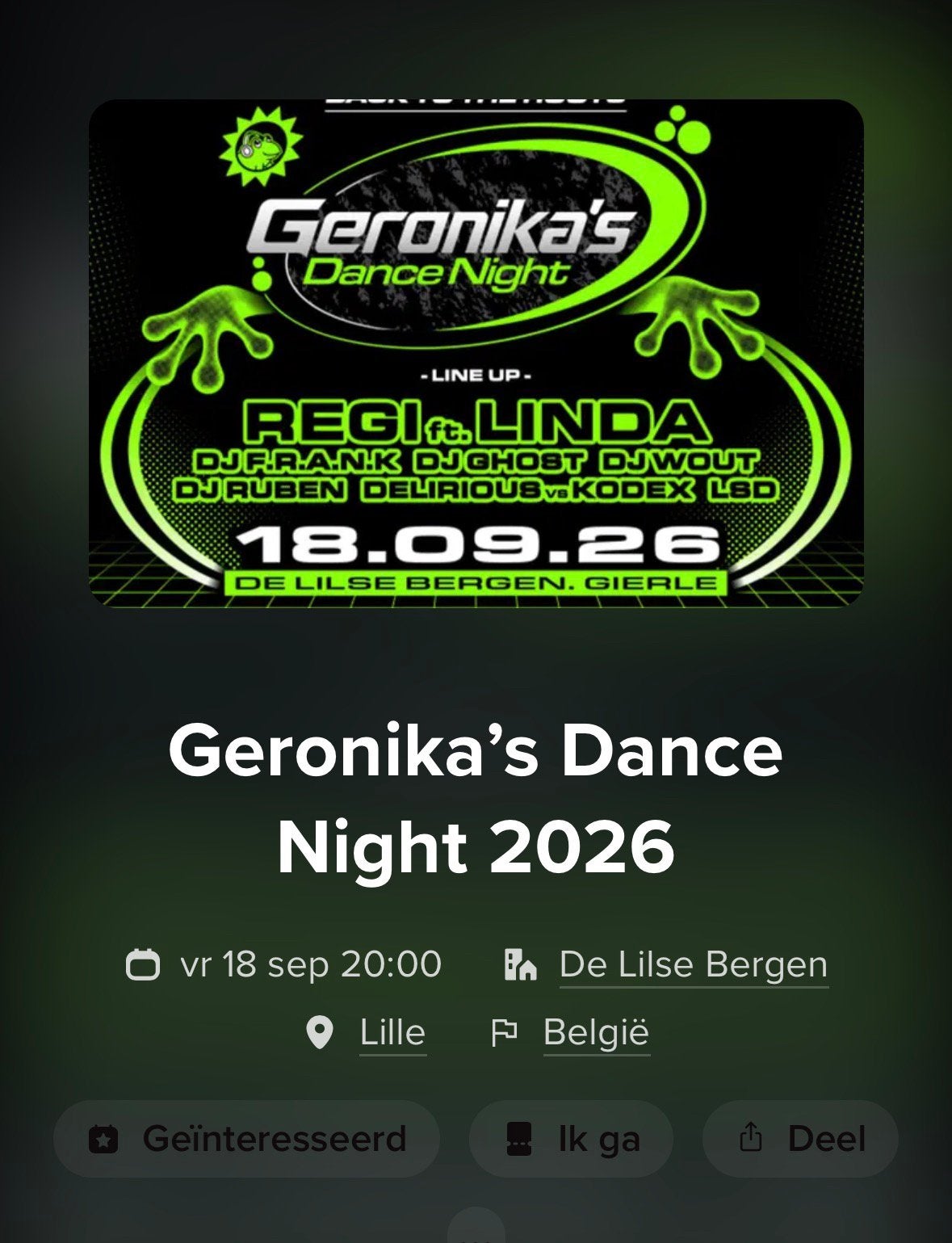 2 tickets Geronika’s Dance Night te koop, Tickets en Kaartjes
