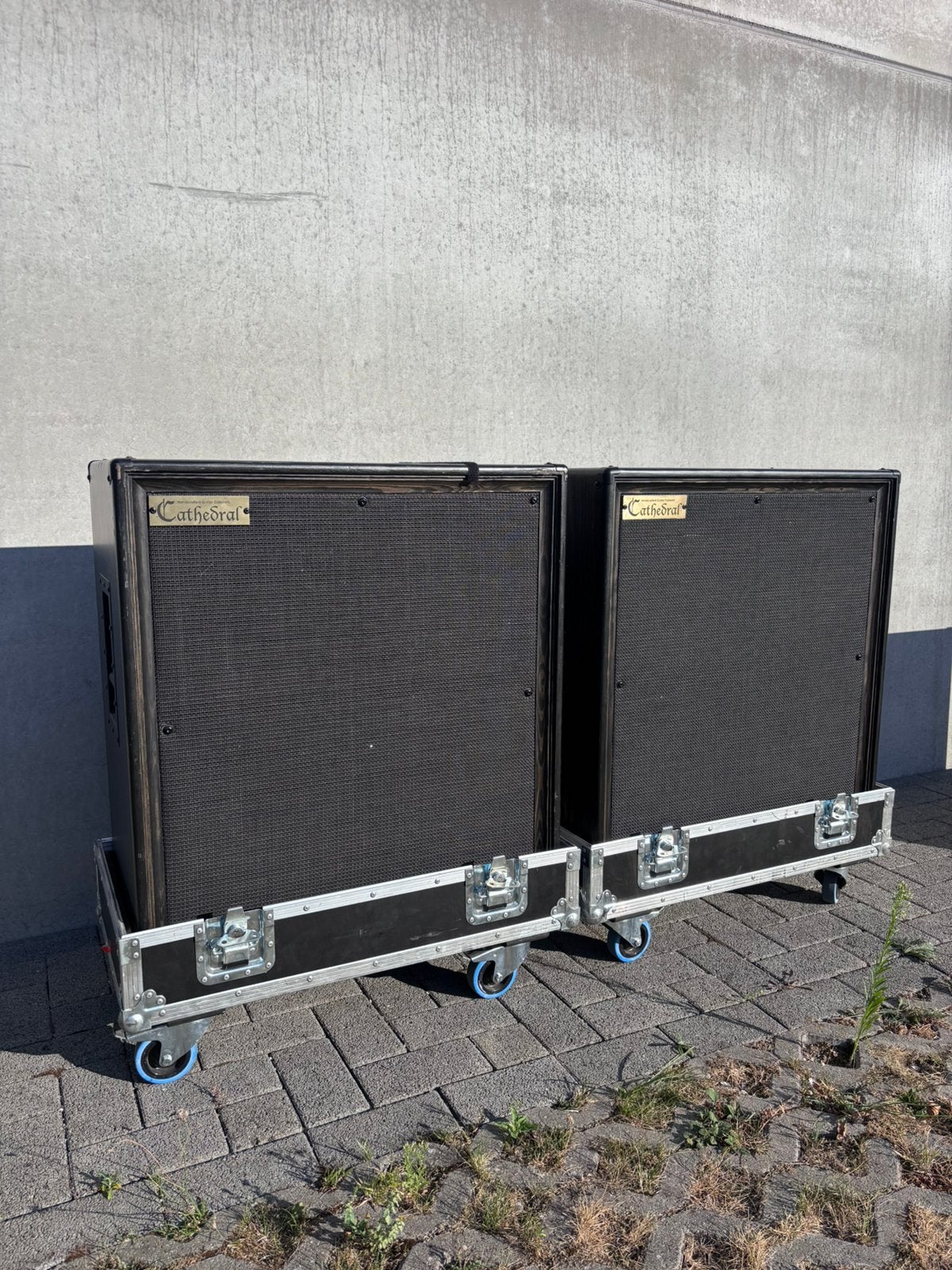 2 Cathedral 4x12” gitaar cabinets gebruikt door Testament, Musique & Instruments, Amplis | Basse & Guitare, Enlèvement, Utilisé