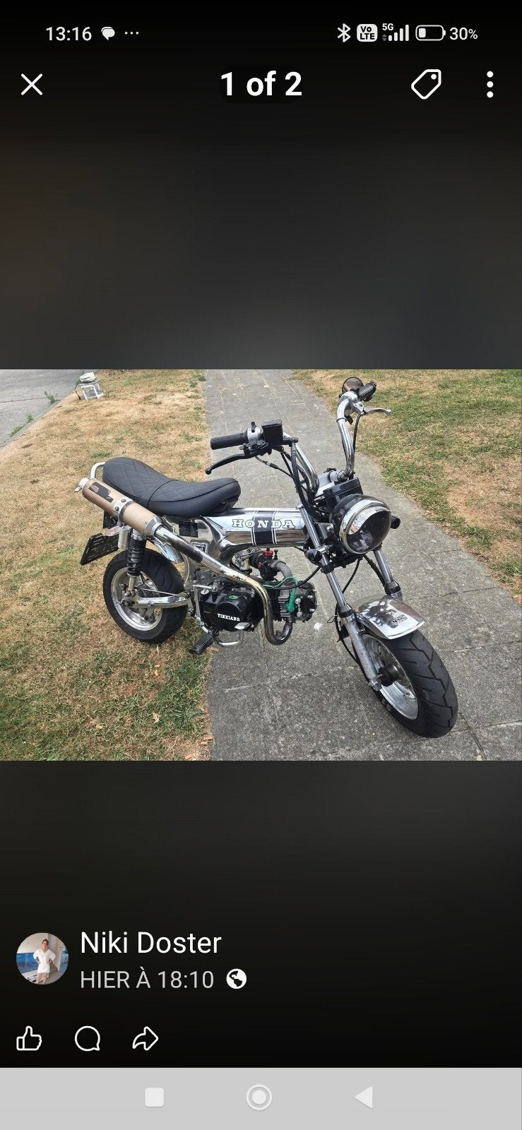 Honda Dax, Vélos & Vélomoteurs, Enlèvement