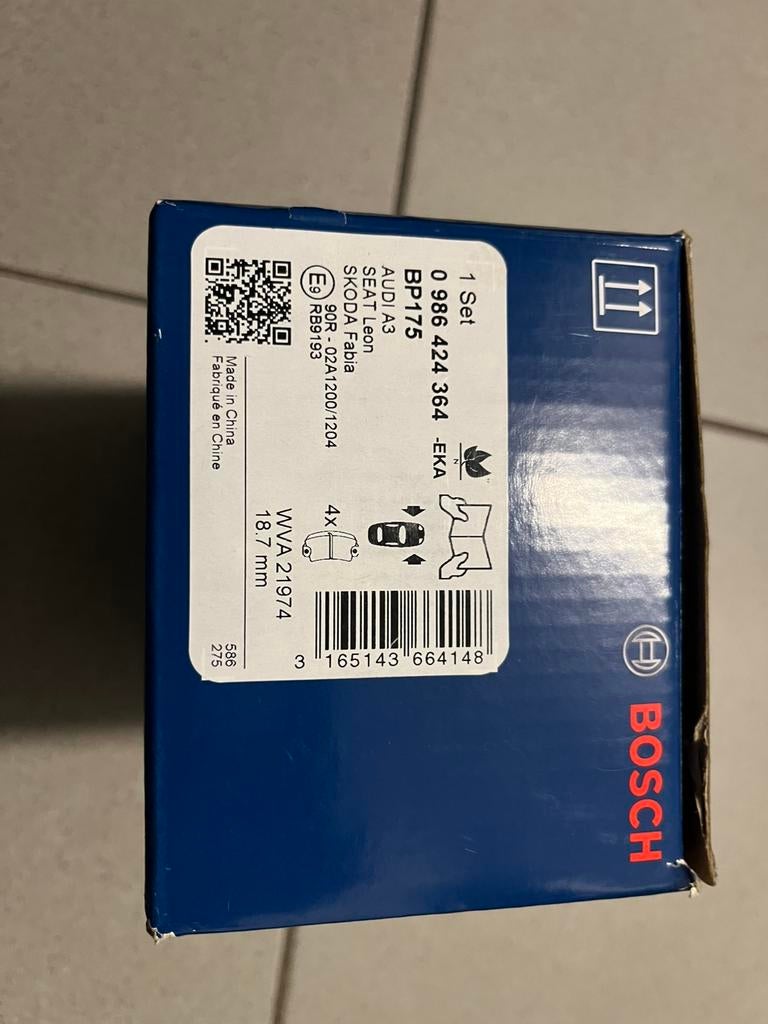 Plaquettes de frein Bosch, Enlèvement, Audi