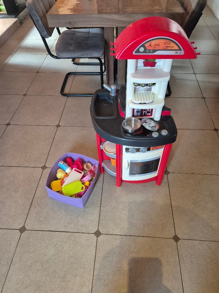 speelgoed keukentje met accessories, Enlèvement, Utilisé, Plastique, Accessoires de cuisine de jeu
