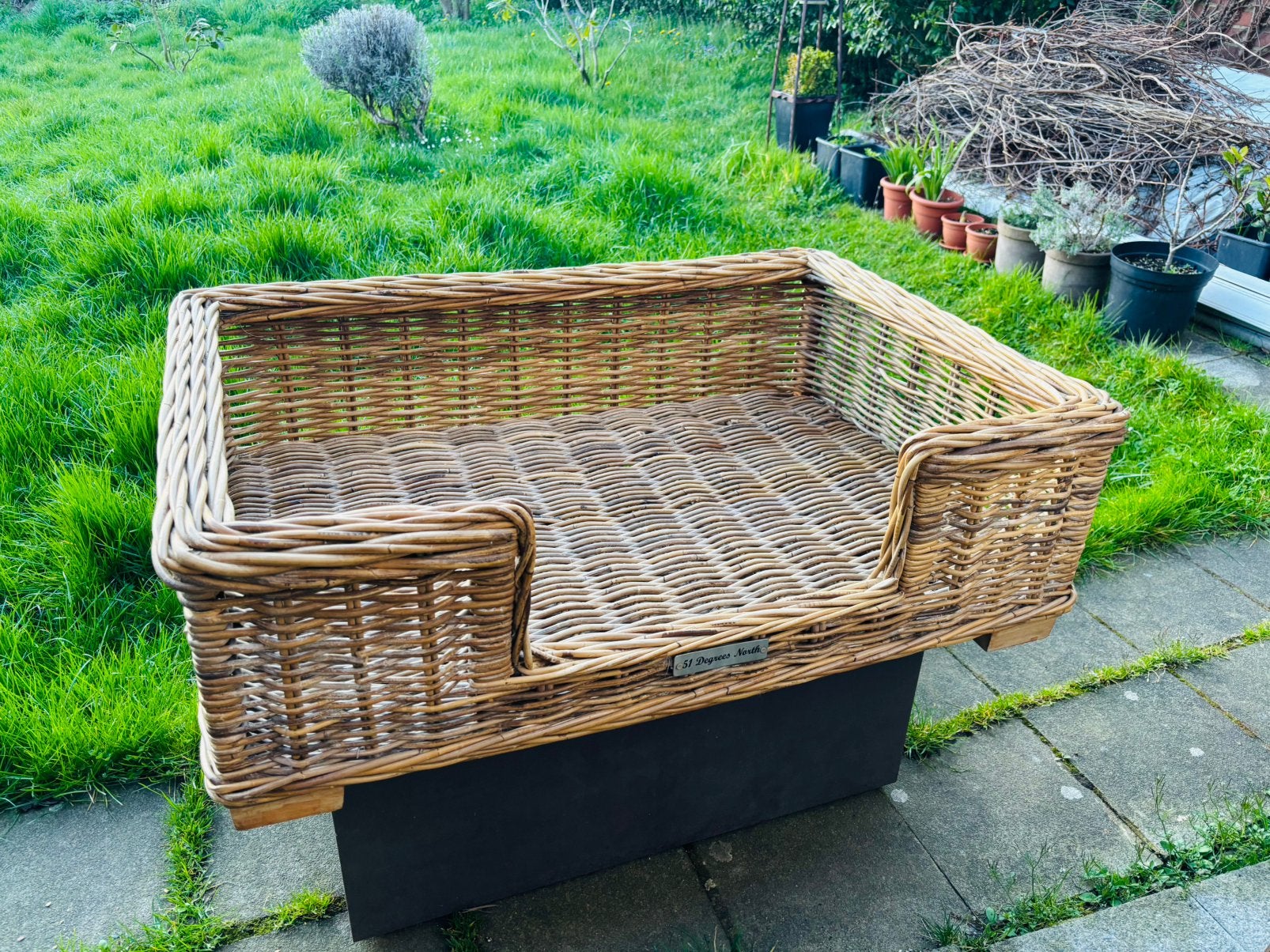 Panier en osier pour grand chien, Animaux & Accessoires, Paniers pour chiens, Enlèvement, Comme neuf