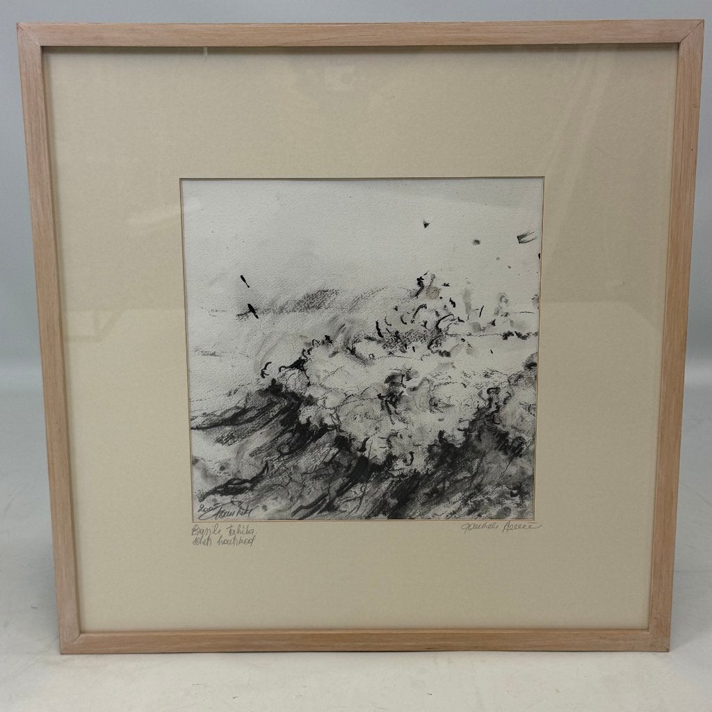 Moderne compositie in houtskool, Ophalen of Verzenden, Zo goed als nieuw, 50 tot 75 cm, Tekening