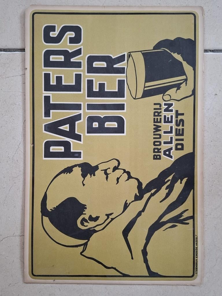 Ancienne publicité pour la bière Diest Brewery Allen Paters, Enlèvement